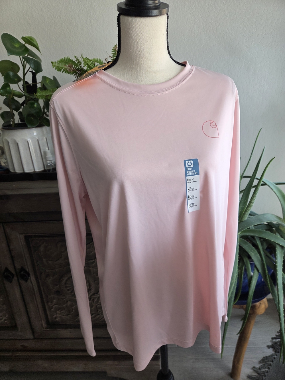 Carhartt Women's Force Sun Defender Lightway Long-Sleeve Sun Shirt UPF 50 Pink